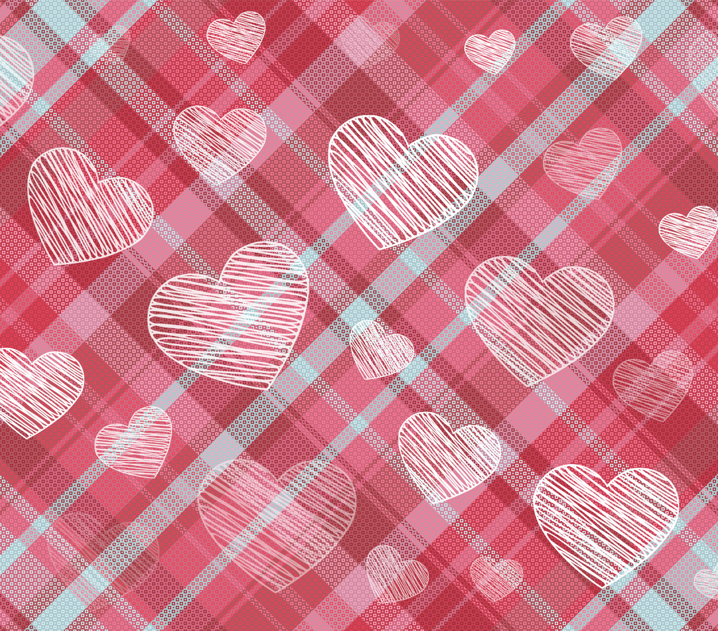 Plaid Heart Tumbler