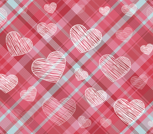 Plaid Heart Tumbler